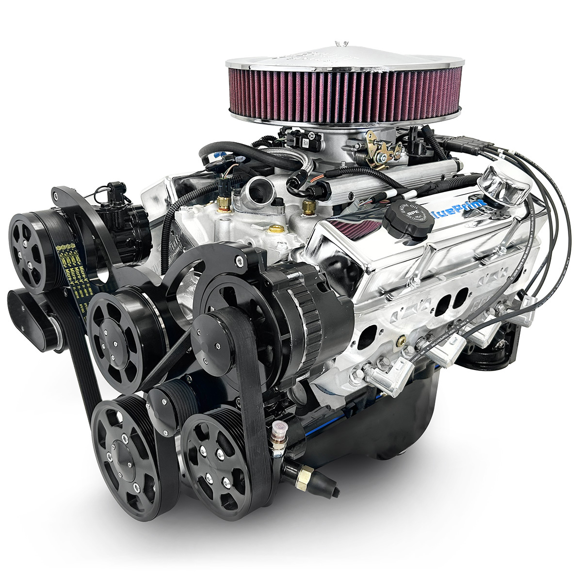 New BluePrint Small Block GM 383 c.i. drop in ready Crate Engine - dressed longblock w/ carb - BP38318MPFIKB